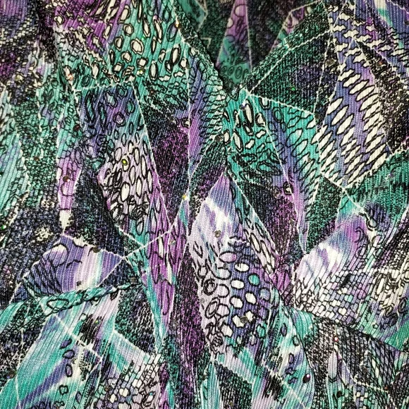 Brittany Black woman's pleated sequin ruffled top size XL - Picture 2 of 5